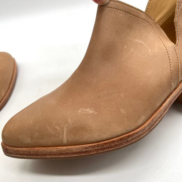 NISOLO Mia Everyday Ankle Bootie Womens 9 Tan Almond Leather Split Shaft Heeled - Picture 11 of 16